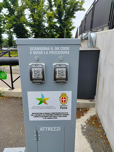 colonnina di ricarica bici